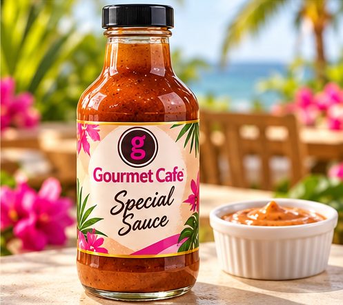 Bottle of Gourmet Cafe special sauce